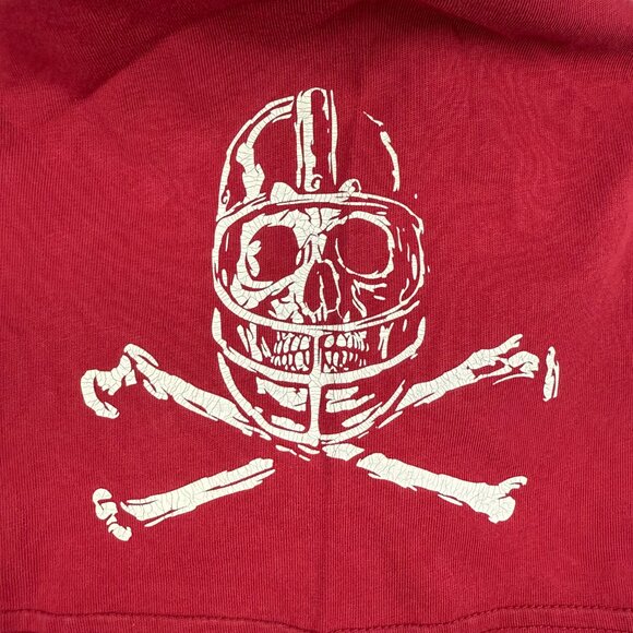 Vintage Nike Shirt Mens XXL 2XL Burgundy Red Label Jersey #51 Skull Helmet Y2K 1 - Picture 5 of 10